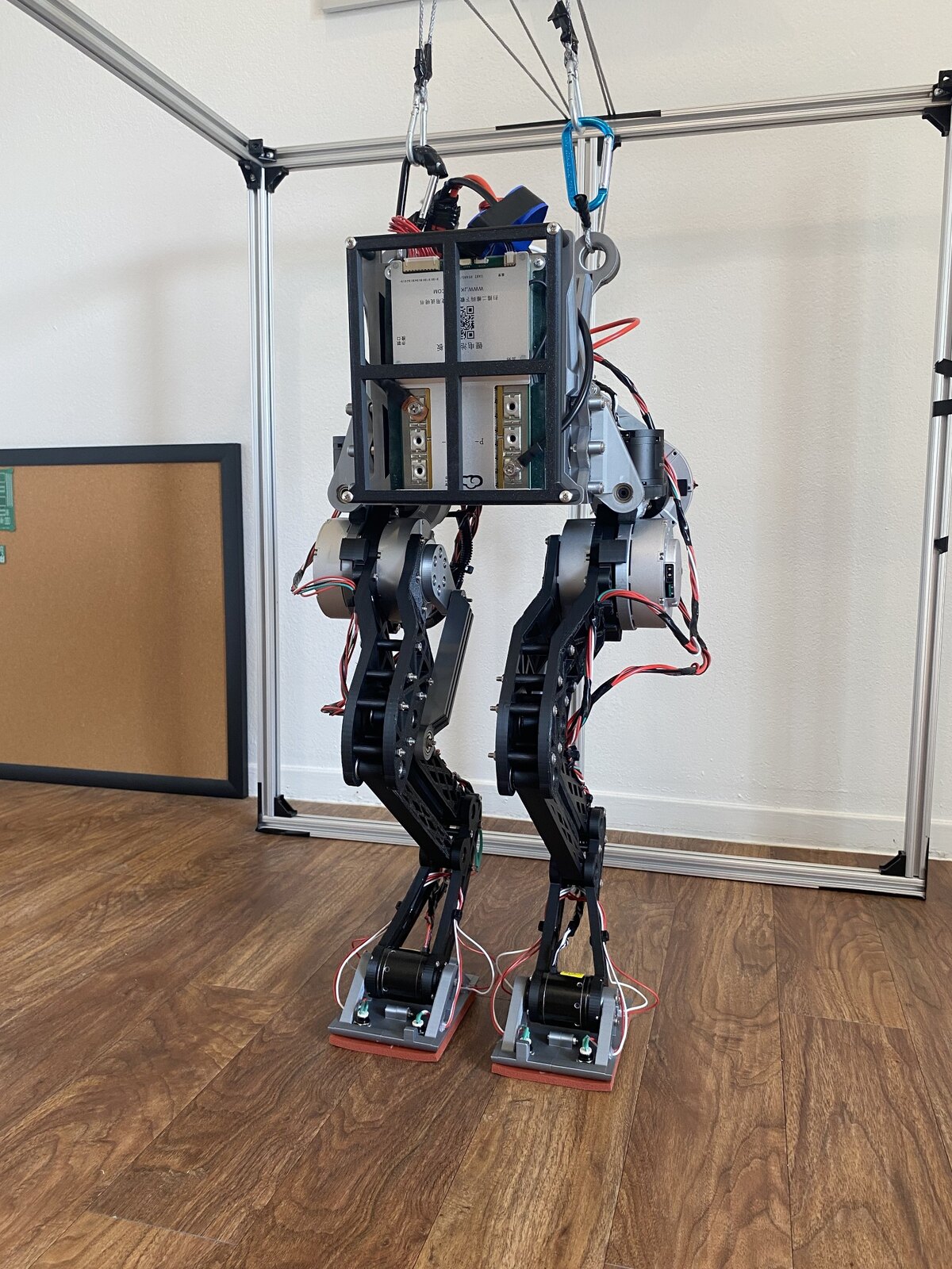 Rear view of Silver, the custom biped research platform